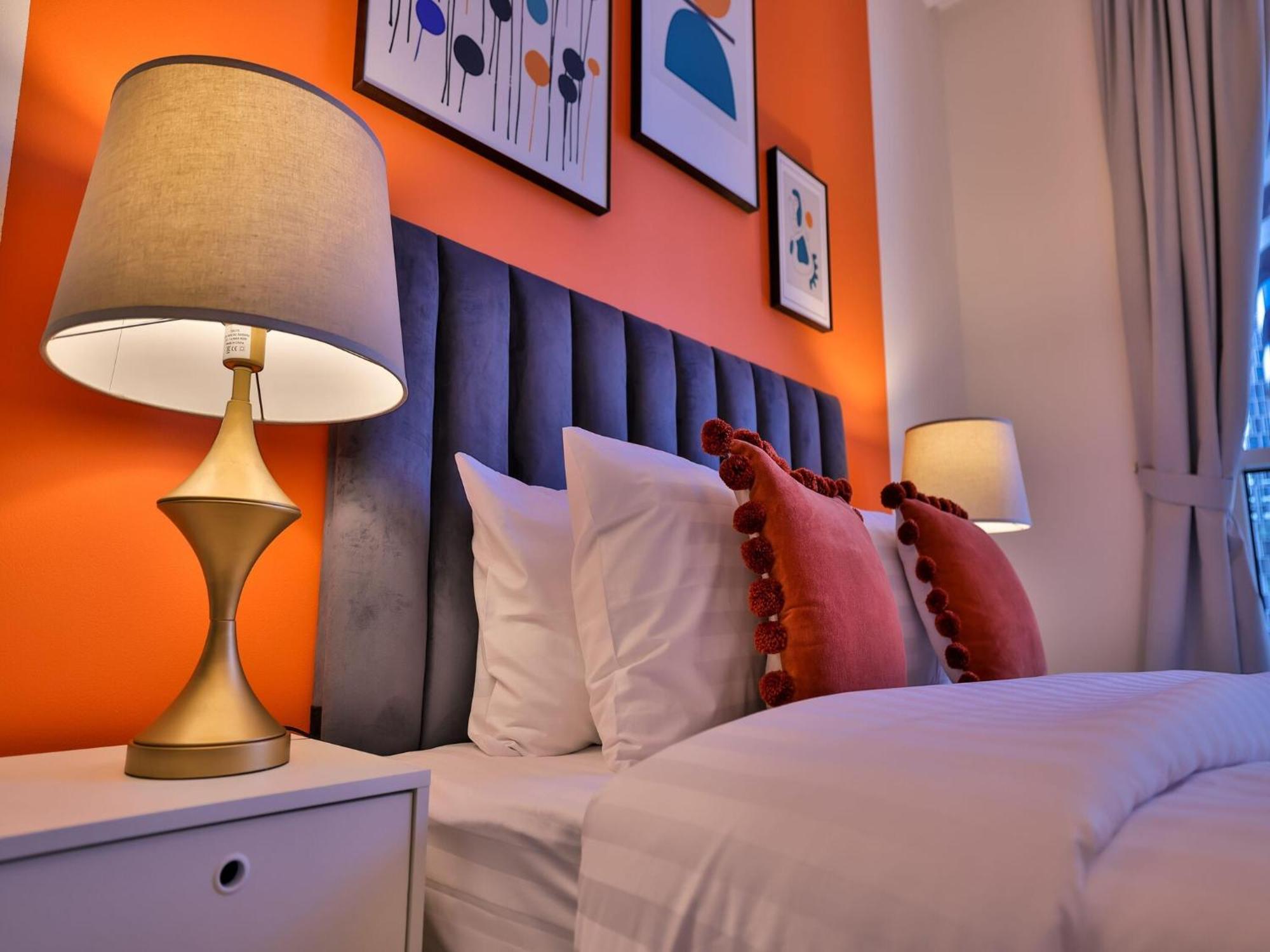 Luxe Apartments Near Dubai Mall Burj Khalifa Pool Gym Parking Luaran gambar